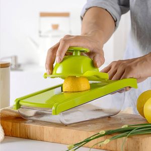 Hachoir à légumes manuel 5-en-1 personnalisé, nouveau modèle, avec récipient en PP et lames en acier inoxydable, pour hacher les oignons, trancher et spiraler les aliments - Product Image 4