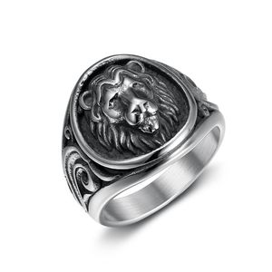 Men's Gold Plated Lion Head <b>Ring</b> <b>Titanium</b> Steel Animal Design Hip Hop Style Jewelry Gift - Product Image 5