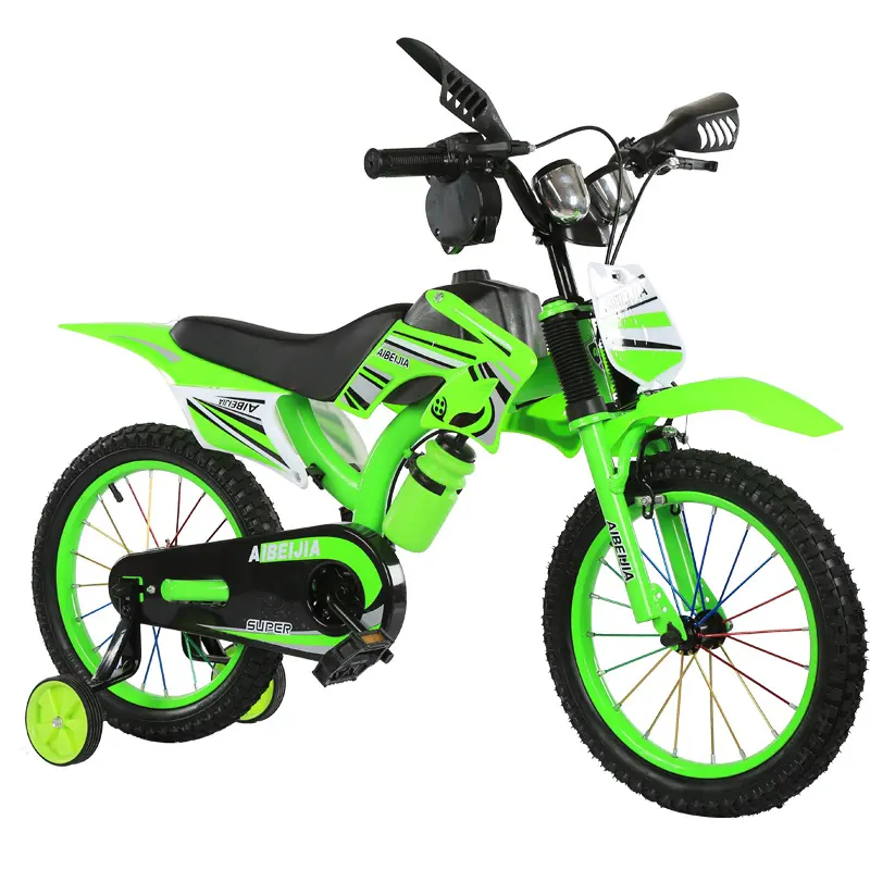 Nuovo design cool moto bicicletta per bambini 12 16 bambini 4 ruote bici ciclo immagine all'ingrosso per bambini da 5 a 10 anni ragazzi