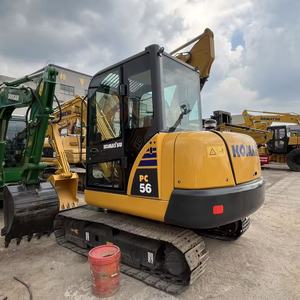 Excavatrice Komatsu PC56-7 d'occasion, 5,3 tonnes, mini-excavatrice PC56-7, excavatrice sur chenilles hydraulique, d'origine japonaise, faible nombre d'heures de fonctionnement. - Product Image 3