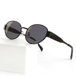 Occhiali da Sole Ovali di Nuova Moda 2025 Occhiali da Sole Retrò in Metallo da Donna Occhiali da Sole per Fotografia da Uomo CC 2180 - Product Image 2
