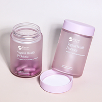 Bouteilles en verre rondes à large ouverture de 60 ml, 100 ml, 150 ml, 250 ml, de couleur rose givrée, pour les soins de santé, les cosmétiques, les capsules de compléments alimentaires, les pilules de vitamines