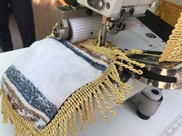 Machine à coudre industrielle informatisée à grande vitesse rideau pompon pare-soleil ruban machine à coudre marche pied chaîne double aiguille
