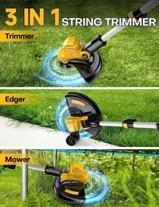 Désherbeur sans fil 20V, tondeuse à gazon et taille-bordures 2-en-1, outil de jardinage léger pour la pelouse et le jardin - Product Image 5