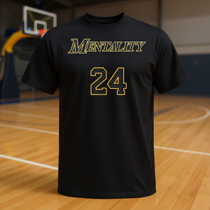 T-shirt Mentality 24, design de motivation pour le basketball, vêtements noirs pour hommes - Product Image 3