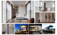 Vente Flash : Maison Modulaire Préfabriquée en Acier Léger, Capsule Spatiale, Villa Moderne, Tiny House Écologique