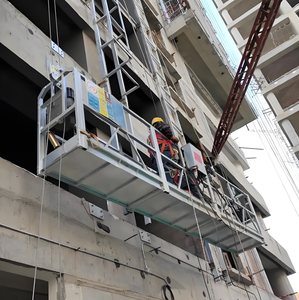 <span class=keywords><strong>Plateforme</strong></span> suspendue électrique galvanisée pour la construction de tours de haute altitude avec panier de <span class=keywords><strong>basket</strong></span> électrique intégré - Product Image 3