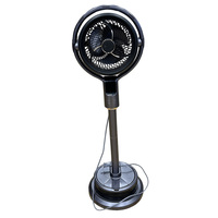 Kipas Lantai Meja Listrik 40W Turbine Mute Stand dengan Fitur Shake Head, Spray, Remote Control, Timer, Hemat Energi untuk Rumah