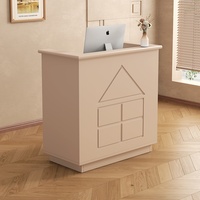 Bureau de réception commercial rectangulaire en bois, style crème, petit et simple, personnalisé, marque GUANKAI, pour magasin de vêtements, supermarché