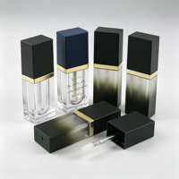 Tubes à l'huile pour les lèvres vides, emballages de gloss transparents, tubes carrés personnalisés pour gloss