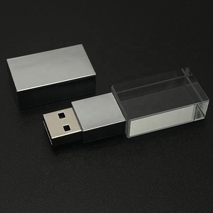 Crystal Usb Flash Drive Rectángulo transparente Genuino Usb Flash Drive Regalo DE BODA Pen Drive - Product Image 5