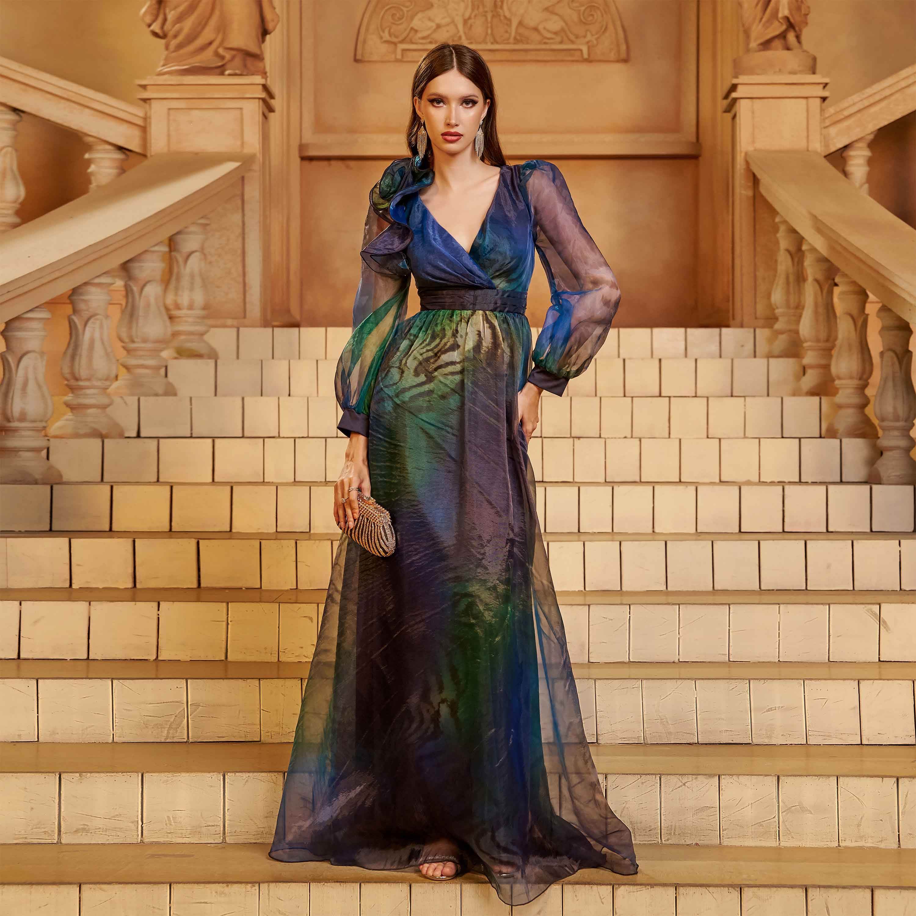 Ss Techno Light Blue Dress With Black Heels Ss Techno Topshop