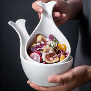 Beluga-juegos de vajilla en forma de cola para boda, cuencos de sabor para salsa de inmersión, cerámica, condimentos - Product Image 2