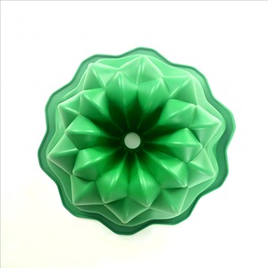 Silicone Cake Mold Flower Shape Green Large Size Baking Mold For Dessert Bread - Product Image 1