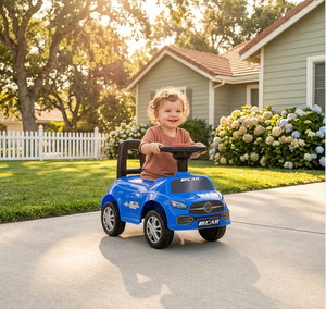 Voiture à pédales pour tout-petits avec klaxon couineur, voiture manuelle à 4 roues pour jeu actif, trotteur pour bébé avec boîte de couleur conforme aux normes d'exportation - Product Image 5