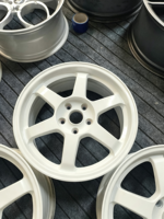 Velg Alloy 6 Palang Warna Putih Mengkilap 18 Inch 5X114.3 untuk Honda Civic Si Type R Accord Toyota Camry 86 Subaru BRZ WRX Mazda MX-5 Sport