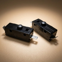 Micro-interrupteur à bouton-poussoir à plongeur, 2 bornes, contact NO, 250 V CA, interrupteur de fin de course à action rapide certifié pour machines et équipements moteur