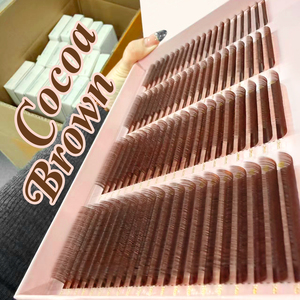 Extensions de cils en cachemire moelleux Abonnie Brown, plateaux de cils en velours LJ LC LB LD <span class=keywords><strong>UC</strong></span> UB <span class=keywords><strong>UD</strong></span> C CC D DD, plateaux d'extensions de cils marron - Product Image 2