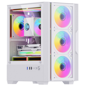 Muñeco de nieve estilo europeo diseño minimalista RGB Gaming PC Case 240mm refrigeración líquida Panel lateral de vidrio templado filtros de polvo compatible con RGB - Product Image 1