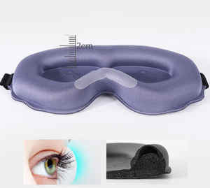 Antifaz 3D transpirable para dormir, antifaz con bloqueo de luz, antifaz suave y portátil, antifaz de viaje para la escuela, el hogar y la oficina - Product Image 1