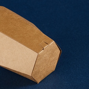 Vassoio in Carta Kraft di Grado Alimentare a Forma di Corno di Toro Dorato, Scatola Personalizzabile per Cioccolato, Barrette al Latte, Sandwich al Formaggio - Product Image 4