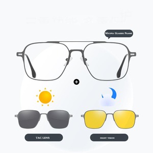 3 trong 1 phân cực Kính mát người đàn ông <span class=keywords><strong>clip</strong></span> trên kính kim loại quang học theo toa cận thị <span class=keywords><strong>clip</strong></span> từ kính mắt kính khung - Product Image 4