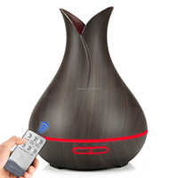 Diffuseur d'huile essentielle, humidificateur d'air 400ml pour parfum de maison avec diffuseur d'arôme de flamme électrique ultrasonique domestique