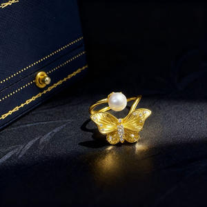 10768DIY <b>Pearl</b> Accessories S925 Silver Ring Empty Stand Fashion Silver Jewelry Stand with 9-13mm Round Flat Beads <b>Loose</b> <b>Pearls</b> - Product Image 3