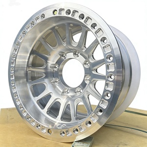 Custom <span class=keywords><strong>16</strong></span> 17 18 19 20 inch zilveren beadlock velgen 8 gaten 8x165.1 8x170 4x4 gesmede offroad velgen voor RAM 2500 3500 F250 F350 - Product Image 3