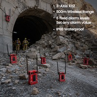 Capteur d'inclinaison XYZ, accéléromètre, télémètre laser, IP66, fixation magnétique, pour surveillance des tremblements de terre après l'effondrement de portails de tunnels, avertissement de secours
