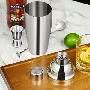 MHK65 Stainless Steel 24oz Cocktail Shaker Bar Set Professional Margarita Mixer <b>Measuring</b> Jigger Mixing <b>Spoon</b> Bar Accessories - Product Image 3