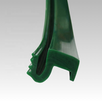 Profilé en PVC souple et durable, extrudé sur mesure, écologique, design moderne, pour supermarchés et hôpitaux, couleur verte