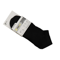 Excellente vente en gros respirant hiver tricoté mince décontracté solide femmes cheville chaussettes couleur noire