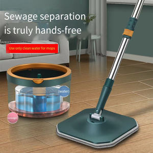 Nouvelle serpillière carrée mains libres et économie de travail, nettoyage propre, séparation des eaux usées, nettoyage de l'eau domestique, seau rotatif - Product Image 2
