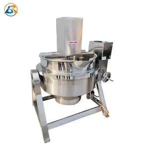Food Cooker Steam Gas Heating Jacketed Kettle Sugar Melting Mixing Pot/Sugar Boiler Machine Industrial Jacketed Cooking Kettle
