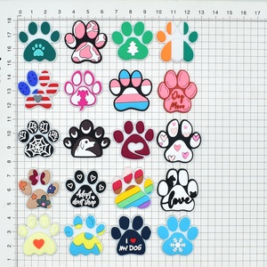 New phim hoạt hình Dog Paw in Lỗ Phụ kiện DIY PVC giày hoa nút và dây giày trang trí bán buôn tại chỗ - Product Image 2