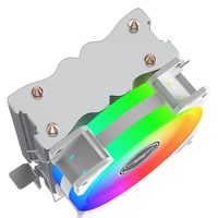Refroidisseur de processeur Lovingcool RGB 2 caloducs Ventilateur de processeur pour ordinateur pour processeur PC LGA 1700 2011 90 mm Ventilateur de refroidissement de processeur Refroidisseur d'air Dissipateur thermique