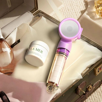 Pommeau de Douche Portable de Voyage, Filtre de Douche à Main pour Nettoyage de la Peau, Idéal pour Salle de Bain d'Hôtel, Amélioration de la Pression - Violet