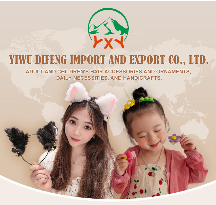 Fashion Trend New Head Decoration Plastic Cat Ears Headband Hair