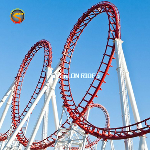 เครื่องเล่นรถไฟเหาะตีลังกาเหล็กกลางแจ้งสำหรับสวนสนุก  ขาย - Product Image 2