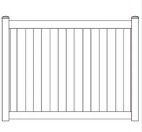 Panneaux de clôture en vinyle blanc pour jardin extérieur, cadres en PVC 3D, 6 pieds, clôture de sécurité moderne, écologique, durable, service d'installation