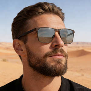 Lunettes de soleil polarisées à monture carrée Ks-3980 pour hommes, monture en métal noir et plastique, protection UV400, pare-soleil d'extérieur - Product Image 4