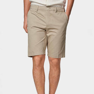Shorts Chino Classiques pour Hommes en Toile, Coupe Droite, Longueur Mi-Cuisse, Décontractés pour Tous les Jours, Couleur Unie, Bas de Tenue d'Été Infroissable - Product Image 3