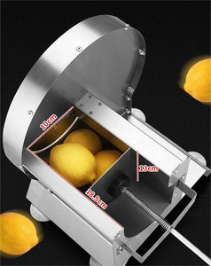 Cortadora manual comercial de limones y patatas, máquina cortadora de frutas y verduras operada a mano con grosor ajustable de 0-10 mm - Product Image 4