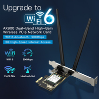 Tarjeta de Red PCIe EDUP EP-9617ES AX900 Doble Banda 802.11AX 900Mbps Wifi 6 con Bluetooth 5.4 Adaptador Inalámbrico PCIe en Stock