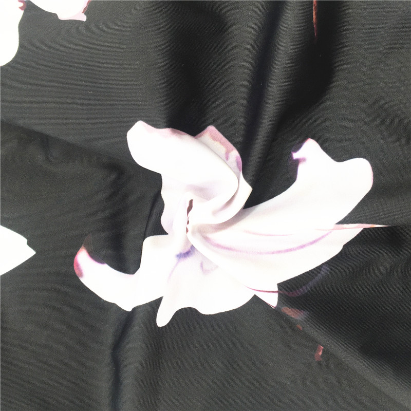 2021 Sexy Kapok printed backless mesh black swimsuit hot sale swimsuit