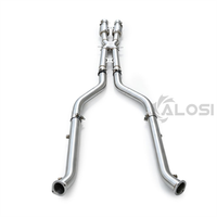 Untuk BMW M3 E90 E92 E93 S65 4.0L 2007-2013 X-Pipe Midpipe Dengan Sport Cats T304 Stainless Steel Pipa Knalpot Performa Tinggi