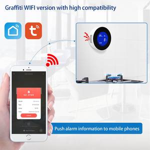 Tuya Wifi Thông Minh Khí Tự Nhiên Báo Động Cảm Biến Nhiệt Độ Chức Năng Dễ Cháy <span class=keywords><strong>Gas</strong></span> Rò Rỉ LCD Hiển Thị Detector Tương Thích Cuộc Sống Thông Minh Ứng Dụng - Product Image 6