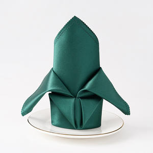 餐厅亚麻面料小深绿色亚麻布餐巾绿色餐巾小深绿色 - Product Image 4