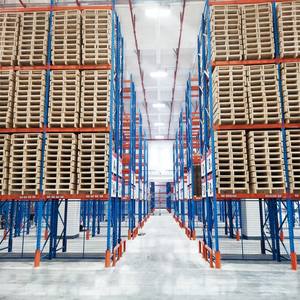 מדפי אחסון תעשייתיים מסוג פלט-רק, 5 מדפים מתכווננים מפלדה Q235, בעלי תו תקן CE, קיבולת אחסון 800-5000 ק\\\"ג - Product Image 3